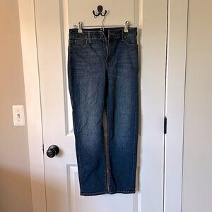 NWT Fidelity Denim Cher High Rise Slim Straight Jeans - Dark Blue Size 26
